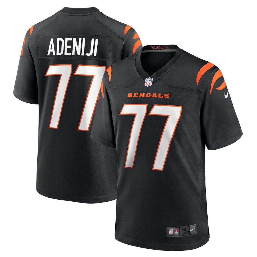 Men Cincinnati Bengals #77 Hakeem Adeniji Nike Black Game NFL Jersey->cincinnati bengals->NFL Jersey